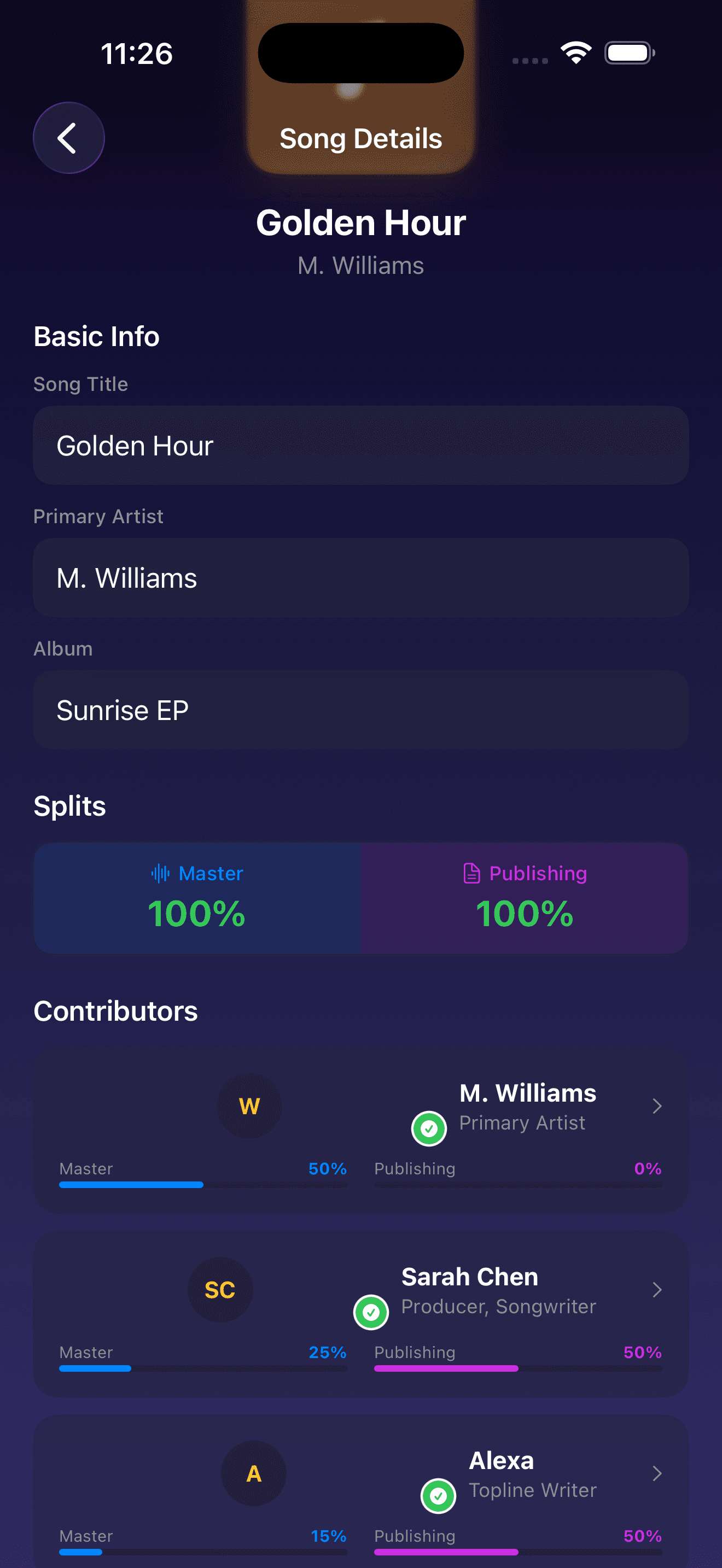 Song Catalog